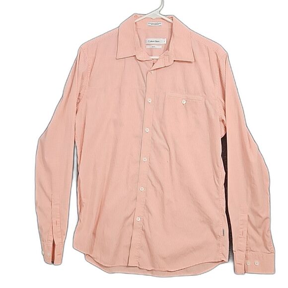 Calvin Klein Other - Men's Medium Calvin Klein Pink White Dress Shirt (Flawed)